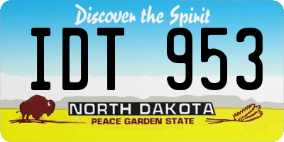 ND license plate IDT953
