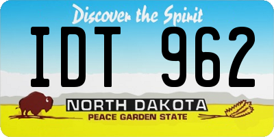 ND license plate IDT962