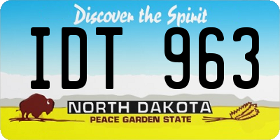 ND license plate IDT963