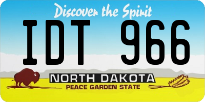 ND license plate IDT966