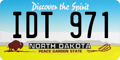 ND license plate IDT971