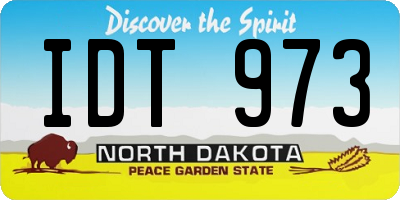 ND license plate IDT973