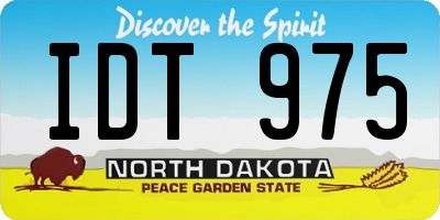 ND license plate IDT975