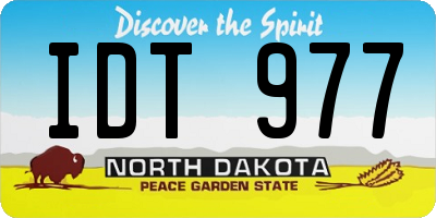 ND license plate IDT977