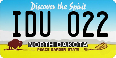ND license plate IDU022