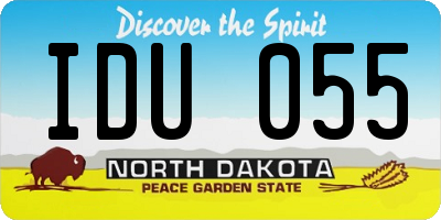 ND license plate IDU055