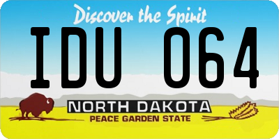 ND license plate IDU064