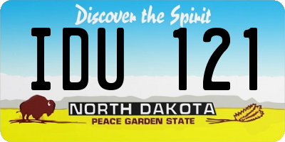 ND license plate IDU121
