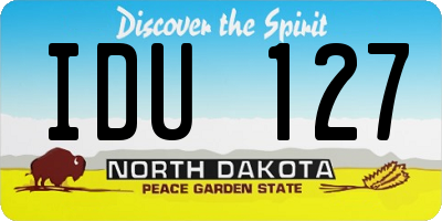 ND license plate IDU127