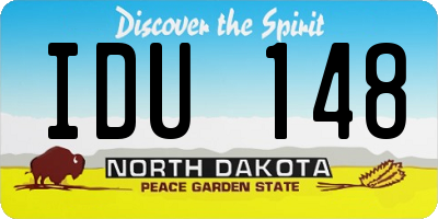 ND license plate IDU148