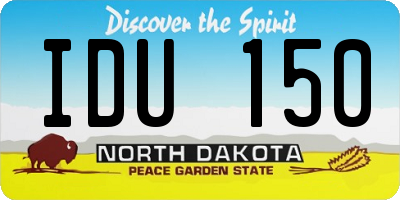 ND license plate IDU150