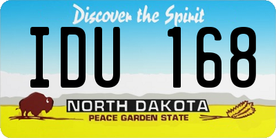 ND license plate IDU168