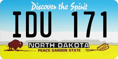 ND license plate IDU171