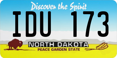 ND license plate IDU173