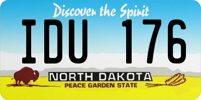 ND license plate IDU176