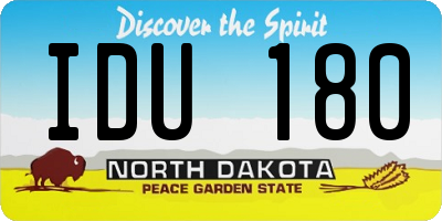 ND license plate IDU180