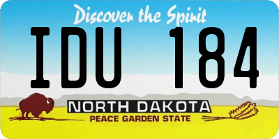 ND license plate IDU184