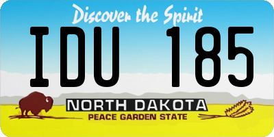 ND license plate IDU185