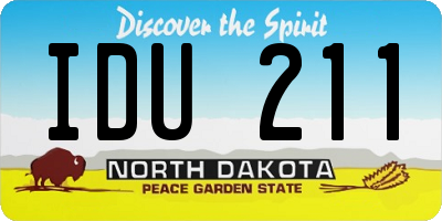 ND license plate IDU211