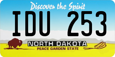 ND license plate IDU253