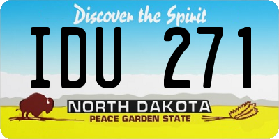 ND license plate IDU271