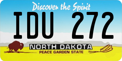 ND license plate IDU272