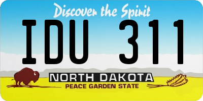 ND license plate IDU311
