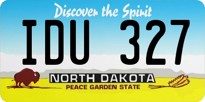 ND license plate IDU327