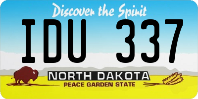 ND license plate IDU337