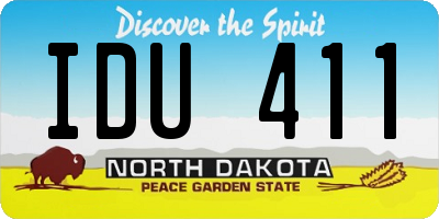 ND license plate IDU411