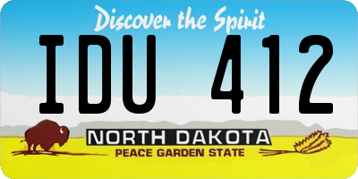 ND license plate IDU412