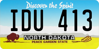 ND license plate IDU413