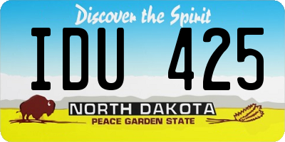 ND license plate IDU425