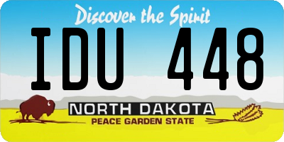 ND license plate IDU448