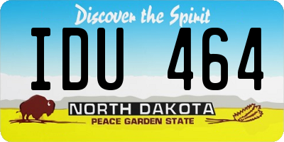 ND license plate IDU464