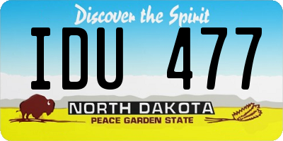 ND license plate IDU477
