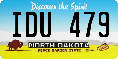 ND license plate IDU479
