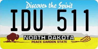 ND license plate IDU511