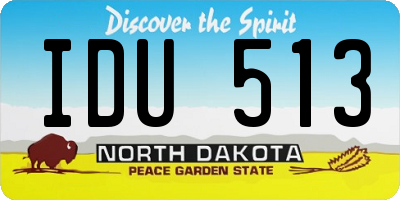ND license plate IDU513