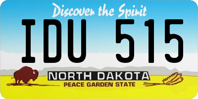 ND license plate IDU515