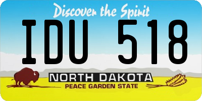 ND license plate IDU518