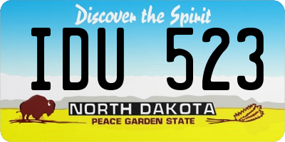 ND license plate IDU523