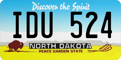 ND license plate IDU524