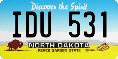 ND license plate IDU531