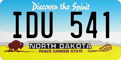 ND license plate IDU541