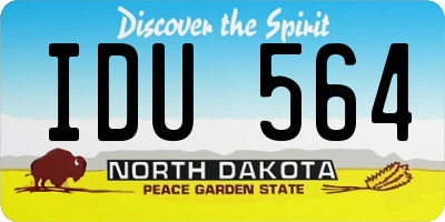 ND license plate IDU564