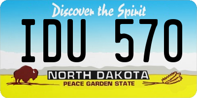ND license plate IDU570