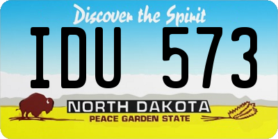 ND license plate IDU573