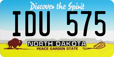 ND license plate IDU575