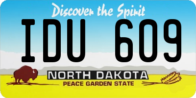 ND license plate IDU609
